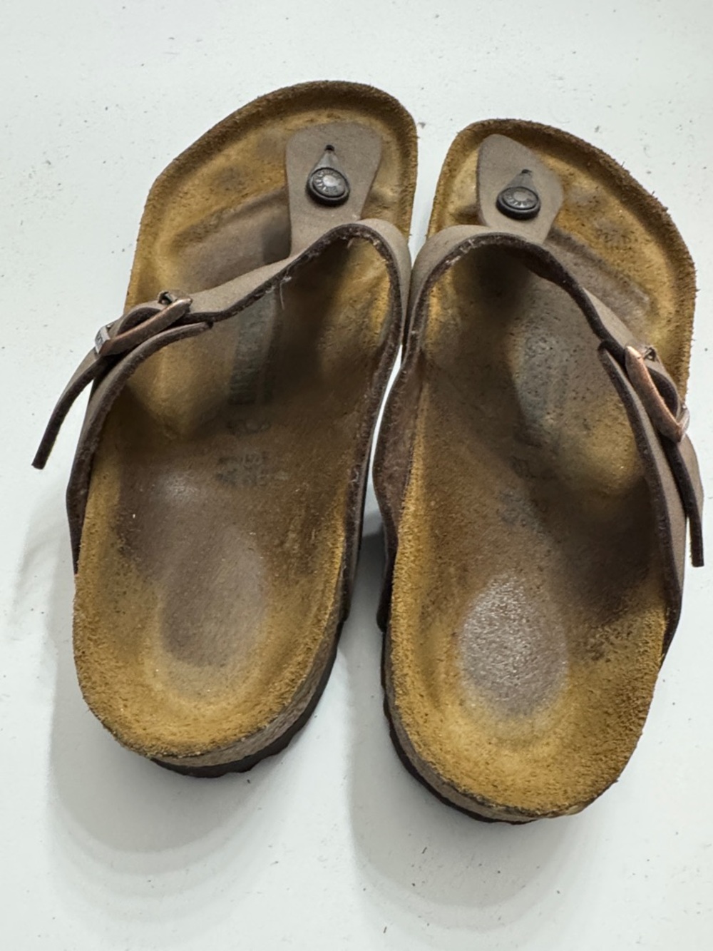 Birkenstock Brown T-strap Toe Post slipper size 41 - Picture 3 of 5